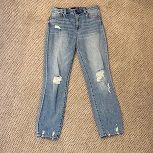 Kut from the Kloth Light Blue Distressed Straight Leg Jeans